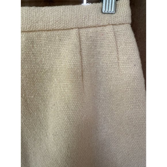 HANDSPUN HANDWOVEN CREAM WOOL PENCIL SKIRT 26" waist - Picture 2 of 6